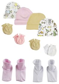 Boys Girls Caps, Booties and Mittens (Pack of 10)