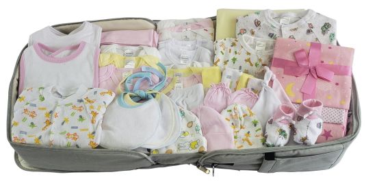 Girls 44 pc Baby Clothing Starter Set with Diaper Bag