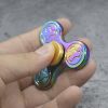 Rainbow Tri-Spinner Fidget Gyro Toy Ceramic EDC Autism Hand Spinner Desk Focus