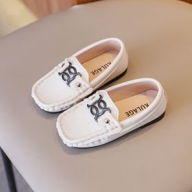 Baby Boy Leather Shoes Toddlers Kids Flats Slip-on Fashion Children Loafers Boys Party Wedding Shoes Moccasins Metal Buckle Soft