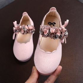 Spring Autumn Kids Girls Flower Leather Shoes Baby Princess Shoes