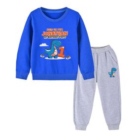 Baby Boy Cartoon Dinosaur Print Pattern Hoodie Combo Trousers Cotton 1 Pieces Sets