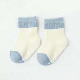 Baby Two Colors Contrast Boneless Bottom Dispensing Socks 1 Lot = 5 Pairs