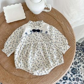 Baby Ditsy Flower Pattern Button-Up Design Cute Onesies