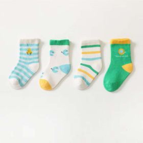 Baby Unisex 1Lot=4 Pairs Smile With House Pattern Socks