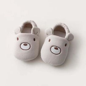 Baby Cartoon Animal Embroidered Graphic Cotton Filling Design Warm Toddle Shoes