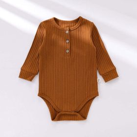 Baby Boy And Girl Solid Color Soft Cotton Long Sleeve Bodysuit