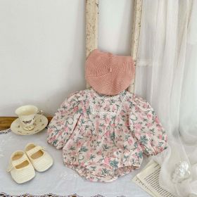 Baby Girl Flower Print Pattern Mesh Patchwork Design Onesies & Dress