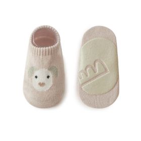 Kids Girl Embroidered Pattern Non-Slip Floor Soft Socks