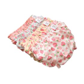 Baby Girls 4 Pack Bloomer Shorts Ruffle Newborn Toddler Diaper Covers Briefs - Strawberry