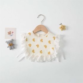 Baby Printed Pattern Lace Belt Design Bibs For Newborn Baby