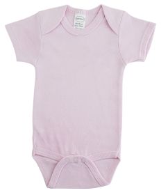 Interlock Pink Short Sleeve Onezie (Color: Pink, size: medium)