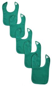 5 Baby Bibs (Color: Green, size: One Size)