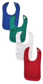 4 Baby Bibs (Color: Blue/Green/White/Red, size: One Size)