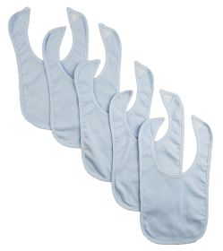 10 Baby Bibs (Color: Blue, size: One Size)