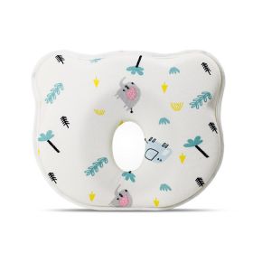 Cartoon Four Seasons Baby Headrest Anti-deviation Head Shaping For Children And Kids Pillow (Option: Leaf Elephant-25 Ã— 23 Ã— 3)