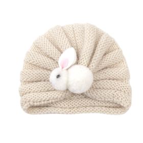 Children Wool Knitted Hat Autumn And Winter (Option: White Rabbit)