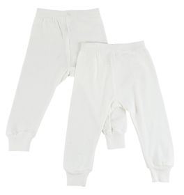 White Long Pants - 2 Pack (Color: White, size: Newborn)