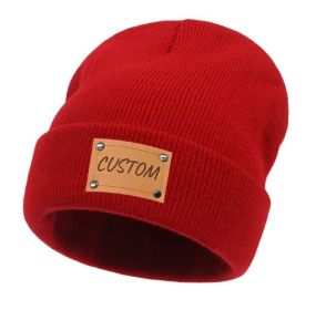 Knitted Baby Brimless Cap (Option: Crimson-S)