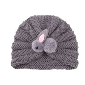 Children Wool Knitted Hat Autumn And Winter (Option: Gray Rabbit)