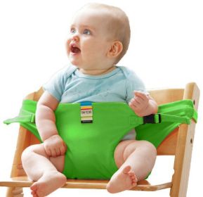 Baby Dining Belt Portable Child Seat Baby BB Dining Chair Safety Protecting Band (Color: Green)