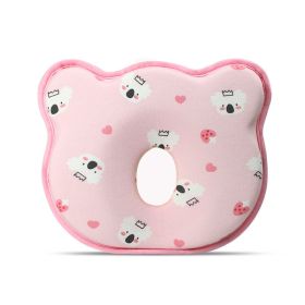 Cartoon Four Seasons Baby Headrest Anti-deviation Head Shaping For Children And Kids Pillow (Option: Strawberry Love Bear-25 Ã— 23 Ã— 3)