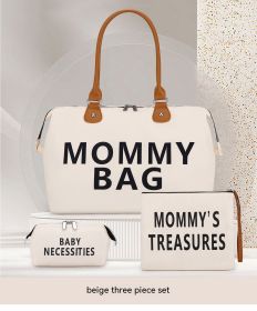 Popular Travel Bag Mummy Bag Three-piece Set (Color: Beige)