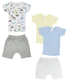 Infant Girls T-Shirts and Pants (Color: White/Grey, size: large)