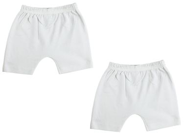 Infant Shorts - 2 Pack (Color: White, size: large)