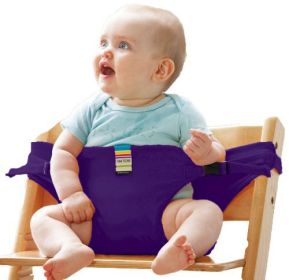 Baby Dining Belt Portable Child Seat Baby BB Dining Chair Safety Protecting Band (Color: Purple)