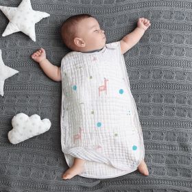 Cotton Gauze Sleeveless Vest Newborn Children's Sleeping Bag (Option: Deer style6-L)