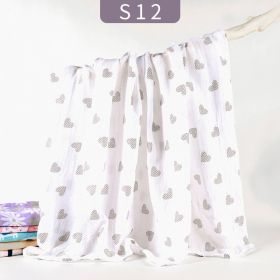 Newborn Baby Swaddling Quilt Pure Cotton Gauze Bath Towel Swaddling Wrapping Towel (Option: S12-120 Ã— 110cm)