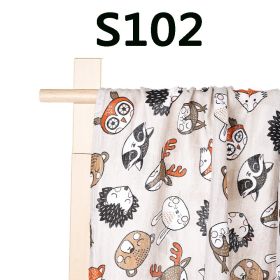 Newborn Baby Swaddling Quilt Pure Cotton Gauze Bath Towel Swaddling Wrapping Towel (Option: S102-120 Ã— 110cm)