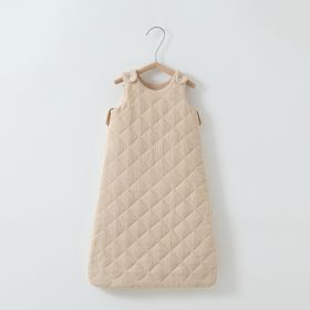 Baby Cotton-padded Sleeping Bag Vest (Option: Light Khaki-L)