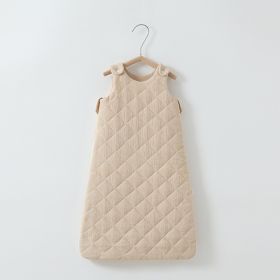 Baby Cotton-padded Sleeping Bag Vest (Option: Light Khaki-L)