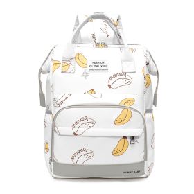 Multi-compartment Mummy Bag Large Capacity Portable Backpack Baby Diaper Bag (Color: White)