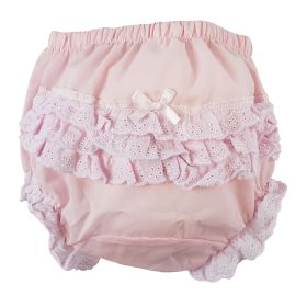 Pink Girl's Cotton/Poly "Fancy Pants" Underwear (Color: Pink, size: large)