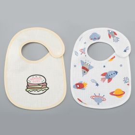 Thin Kids' Bib Pure Cotton Waterproof Gauze Saliva Towel (Option: Style23)