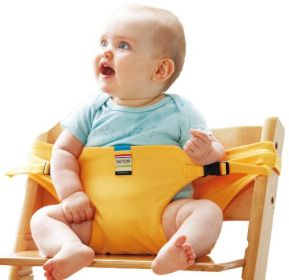 Baby Dining Belt Portable Child Seat Baby BB Dining Chair Safety Protecting Band (Color: Yellow)