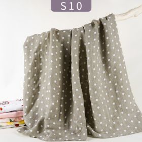 Newborn Baby Swaddling Quilt Pure Cotton Gauze Bath Towel Swaddling Wrapping Towel (Option: S10-120 Ã— 110cm)