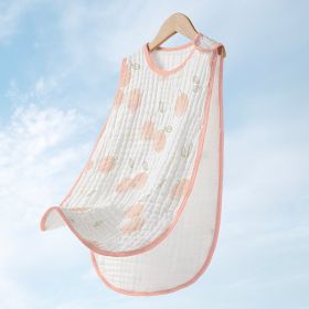 Cotton Gauze Sleeveless Vest Newborn Children's Sleeping Bag (Option: Peach style4-L)