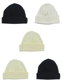 Boys Baby Cap (Pack of 5) (Color: Yellow/Black, size: One Size)