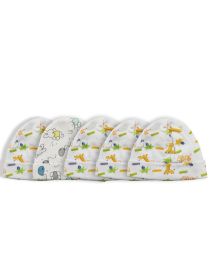 Baby Cap (Pack of 5) (Color: Prints, size: One Size)