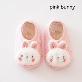 Cute Rabbit Autumn And Winter Room Socks (Option: Pink Rabbit-L)