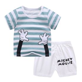 Children's Children's Summer Clothing Round Neck Short Sleeve Suit (Option: Style10-80cm)