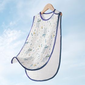 Cotton Gauze Sleeveless Vest Newborn Children's Sleeping Bag (Option: Star Blue Bear4-XL)