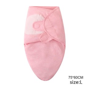 Newborn Swaddling Quilt Leisure Comfort Gro-bag Anti-startle Gro-bag  Swaddle Spring And Autumn Baby Supplies (Option: pink-75Ã—60cm)