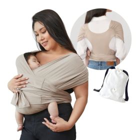 Summer Cotton Cross Simple  Baby Carrier (Option: Khaki-L)