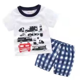 Children's Children's Summer Clothing Round Neck Short Sleeve Suit (Option: Style15-80cm)