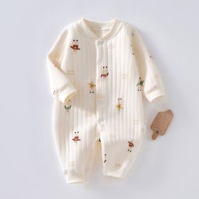 Baby Warm Jumpsuit Autumn And Winter Quilted Clothes (Option: Captain Bunny-59 Yards)